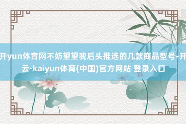 开yun体育网不妨望望我后头推选的几款商品型号-开云·kaiyun体育(中国)官方网站 登录入口